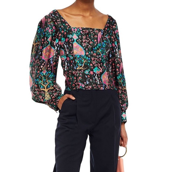 Sandro Ivea printed silk-twill top - Picture 3 of 11